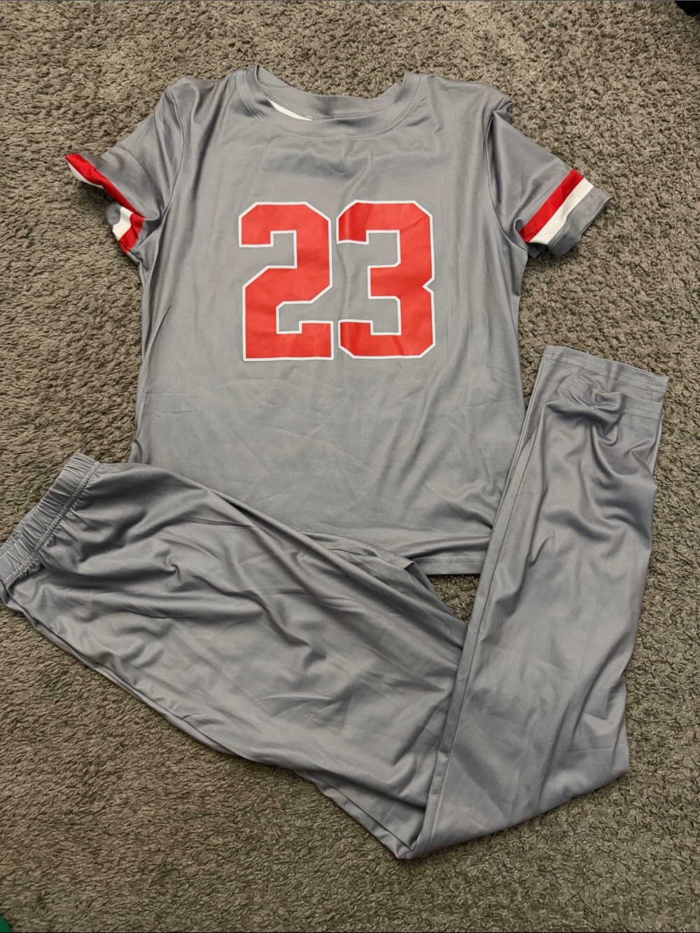 Women Grey & Red Number 23 Set